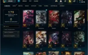 Conta Unranked com 45 Champs e 27 Skins