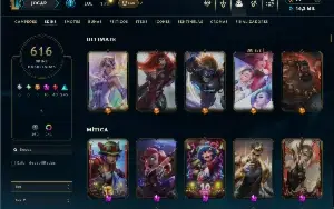 Esmeralda 3 com TODOS os champs e 613 Skins + 243 Cromas