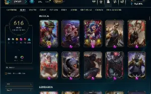 Esmeralda 3 com TODOS os champs e 613 Skins + 243 Cromas
