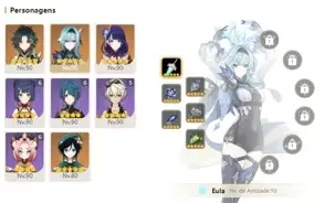 CONTA GENSHIN AR58 c/ XIAO DE LANÇA + EULA SKYWARD PRIDE E+