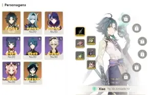 CONTA GENSHIN AR58 c/ XIAO DE LANÇA + EULA SKYWARD PRIDE E+