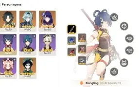CONTA GENSHIN AR58 c/ XIAO DE LANÇA + EULA SKYWARD PRIDE E+