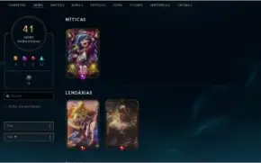 Conta de LeagueOfLegends 83 Champs e 41 skins MD10