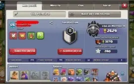 CLASH OF CLANS CV 10 FULL + SKINS DE HEROI + ITENS