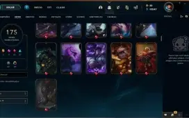 Conta com 175 Skins + 19 Skins em espólio Todos Champs.