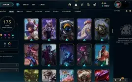Conta com 175 Skins + 19 Skins em espólio Todos Champs.
