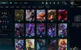 Conta com 175 Skins + 19 Skins em espólio Todos Champs.