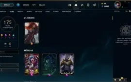 Conta com 175 Skins + 19 Skins em espólio Todos Champs.