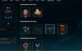 Conta LoL 100 Champions 62 Skins Ex Emerald LvL 149