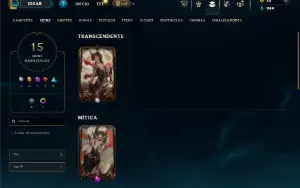 Ouro 3 com 40 Champs e 15 Skins