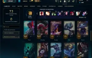 Ouro 3 com 40 Champs e 15 Skins