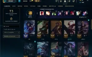 Ouro 3 com 40 Champs e 15 Skins