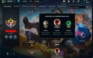 CONTA LEAGUE OF LEGENDS SKINS BOAS/ QUASE TODOS CAMP