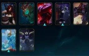 CONTA LEAGUE OF LEGENDS SKINS BOAS/ QUASE TODOS CAMP