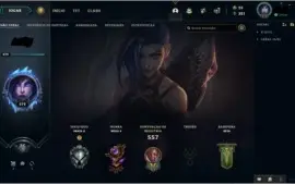 Conta lol com 155 champs, 144 skins ( 4 Vitóriosas )