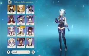 Conta Genshin Impact ar10 Eula + Zhongli + Jean + CançãoPinh