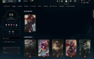 Conta League Of Legends - Full Campeões - 66 Skins - Rammus
