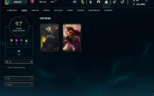 Platina 4 com 130 Champs e 97 Skins ( JG / MID / ADC )