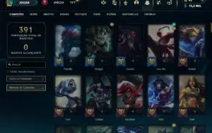 Platina 4 com 130 Champs e 97 Skins ( JG / MID / ADC )