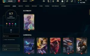 Platina 4 com 130 Champs e 97 Skins ( JG / MID / ADC )