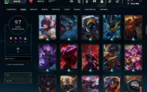 Platina 4 com 130 Champs e 97 Skins ( JG / MID / ADC )