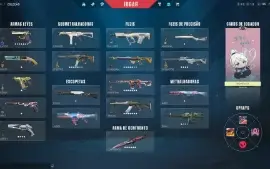 Conta antiga com muita skin, 9 facas e mais de 1800 gastos.