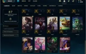 Conta platina 1 com 34 champs e 16 skins ( MAIN TOP / MID )