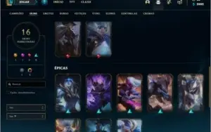 Conta platina 1 com 34 champs e 16 skins ( MAIN TOP / MID )