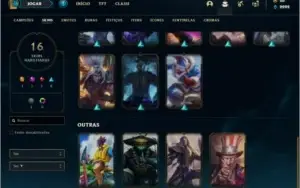 Conta platina 1 com 34 champs e 16 skins ( MAIN TOP / MID )