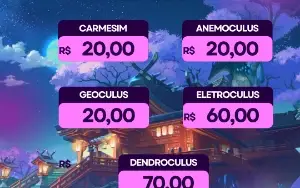 Serviços de Genshin Impact (farm de diárias, baús, oculus)