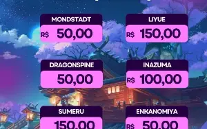 Serviços de Genshin Impact (farm de diárias, baús, oculus)