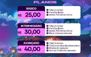 Serviços de Genshin Impact (farm de diárias, baús, oculus)