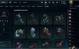 Conta lol com 78 skins, prime todo mes, 106 camp e 170 rp