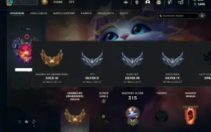 Prata 4 com TODOS os champs e 69 Skins + 500 RP
