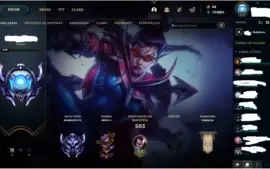 Conta league of legends lvl 337, com 222 skins e diamante 4