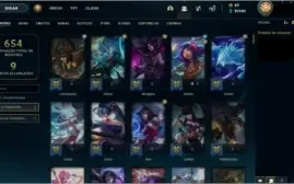 Conta Leangue of Legends Com muita skin