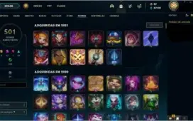 Conta Leangue of Legends Com muita skin