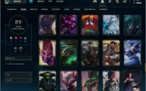 Conta ouro 4 com 120 champs e 89 skins
