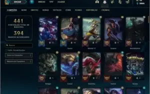 Conta ouro 4 com 120 champs e 89 skins