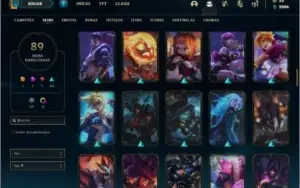 Conta ouro 4 com 120 champs e 89 skins