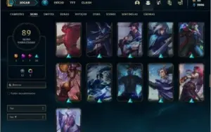 Conta ouro 4 com 120 champs e 89 skins