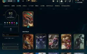 Platina 4 com 150 Champs e 93 Skins ( JG / ADC / MID )