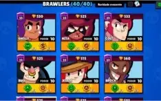 Conta full Brawl Stars + 549 gemas + 40k de ouro