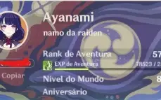 vendo conta de genshin impact