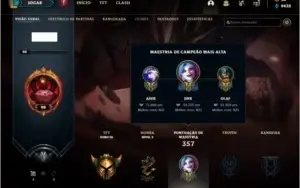 Conta full champs com 177 skins TOPS