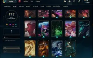 Conta full champs com 177 skins TOPS