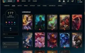 Conta full champs com 177 skins TOPS