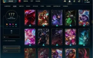 Conta full champs com 177 skins TOPS