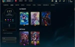Conta full champs com 177 skins TOPS