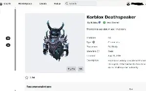 Conta De Roblox Com Korblox E + De 50Mil Robux Gastos